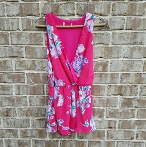 Women's size small shorts romper floral flowers